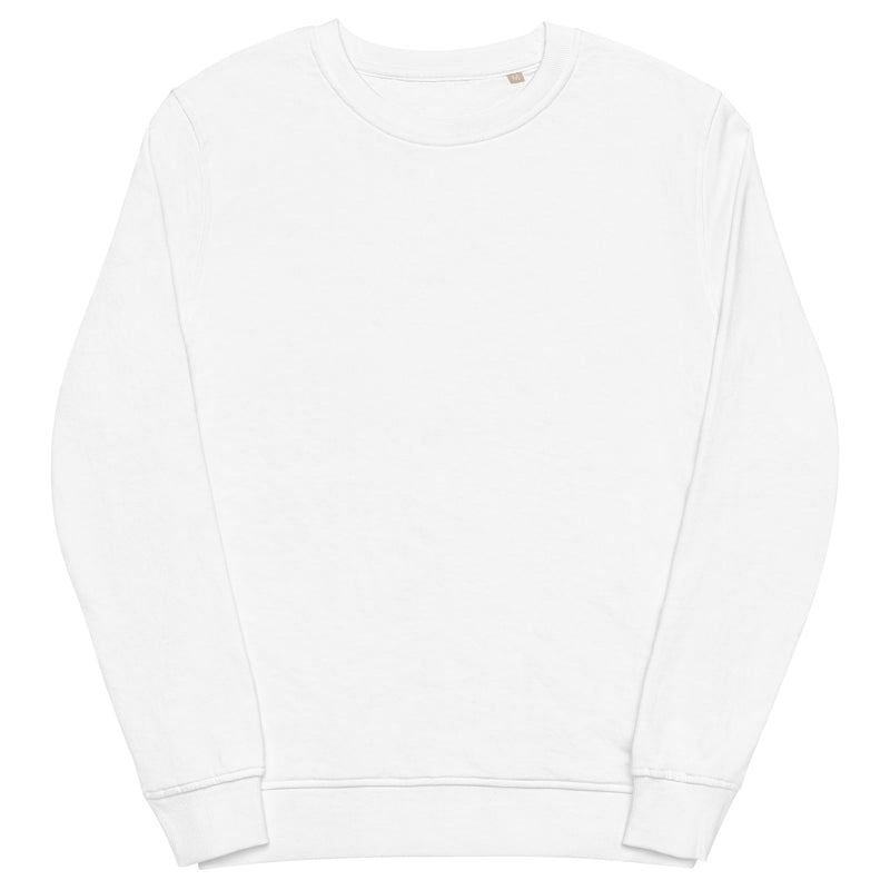 Powered By Coffee Unisex organic sweatshirt (White)
