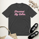 Powered By Coffee Unisex recycled t-shirt (Pink)