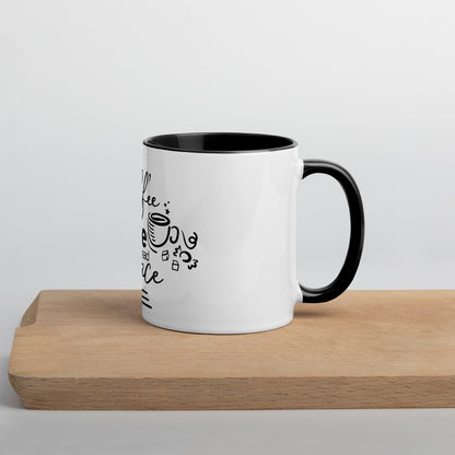 Drink Coffee Give Love Spread Peace Mug with Color Inside