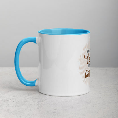 Drink Good Coffee Lift Heavy Things Mug with Color Inside