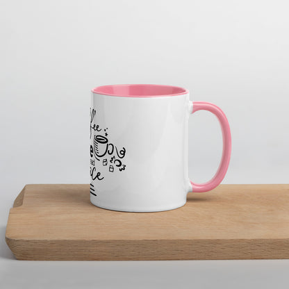 Drink Coffee Give Love Spread Peace Mug with Color Inside