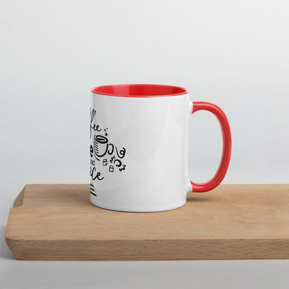 Drink Coffee Give Love Spread Peace Mug with Color Inside