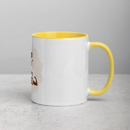 Drink Good Coffee Lift Heavy Things Mug with Color Inside