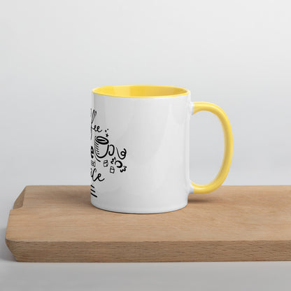 Drink Coffee Give Love Spread Peace Mug with Color Inside