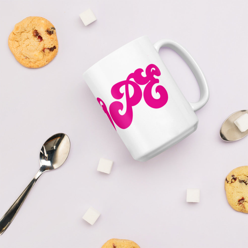 Hope White glossy mug