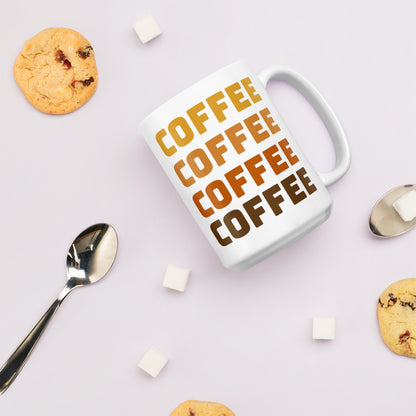 Coffee White glossy mug