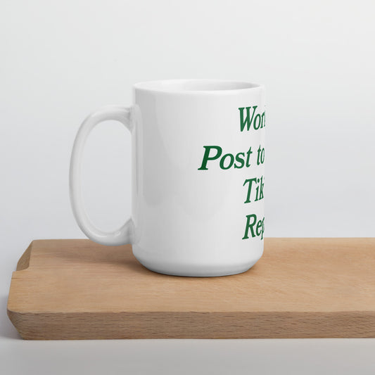 Post to IG and TikTok White glossy mug