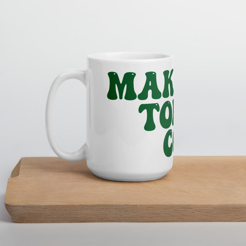 Make Today Count White glossy mug (Green)