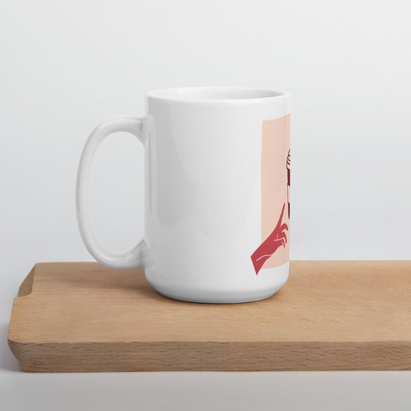 Coffee White glossy mug