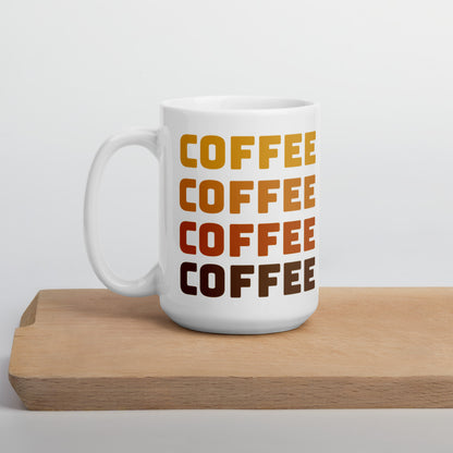 Coffee White glossy mug