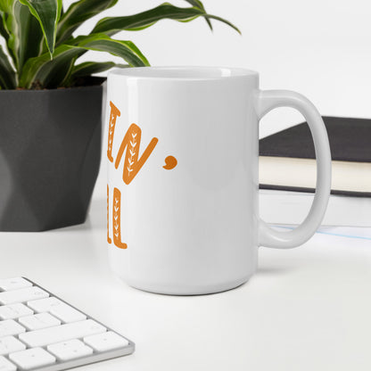 Lovin' Fall White glossy mug