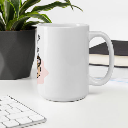 Coffee Heart White glossy mug