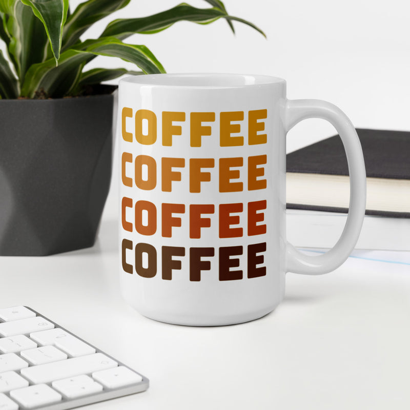 Coffee White glossy mug