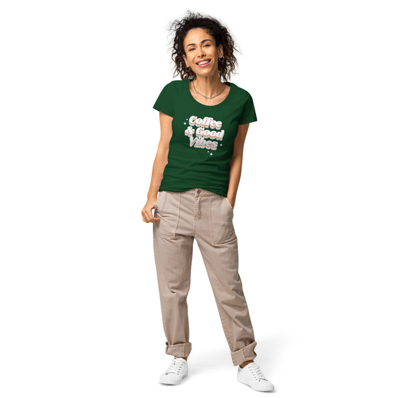 Coffee & Good Vibes Women’s basic organic t-shirt