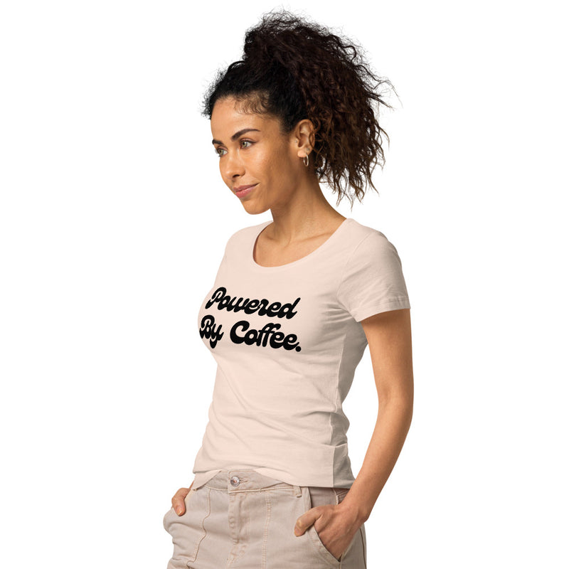 Powered By Coffee Women’s basic organic t-shirt (Black)