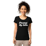 Powered By Coffee Women’s basic organic t-shirt (White)