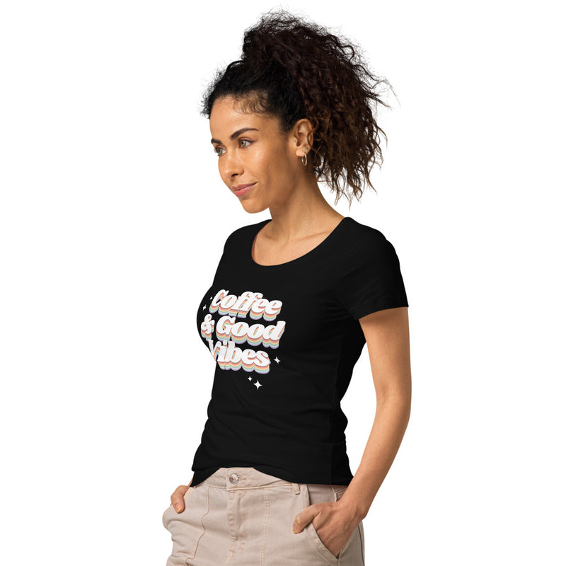 Coffee & Good Vibes Women’s basic organic t-shirt
