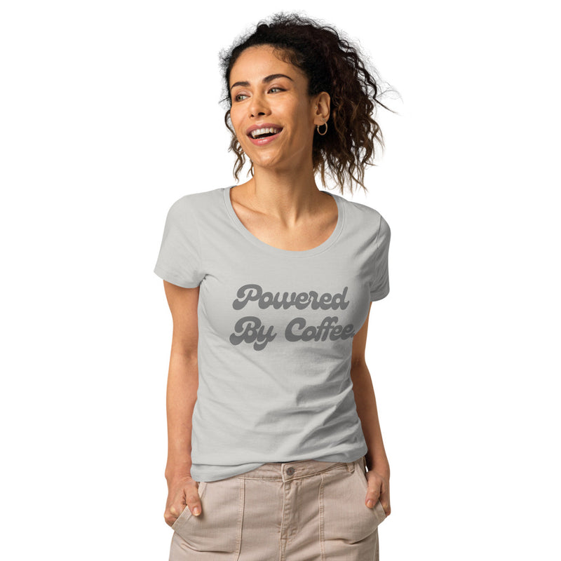 Powered By Coffee Women’s basic organic t-shirt (Grey)