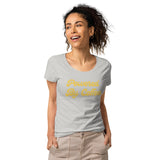 Powered By Coffee Women’s basic organic t-shirt (Yellow)