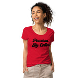 Powered By Coffee Women’s basic organic t-shirt (Black)