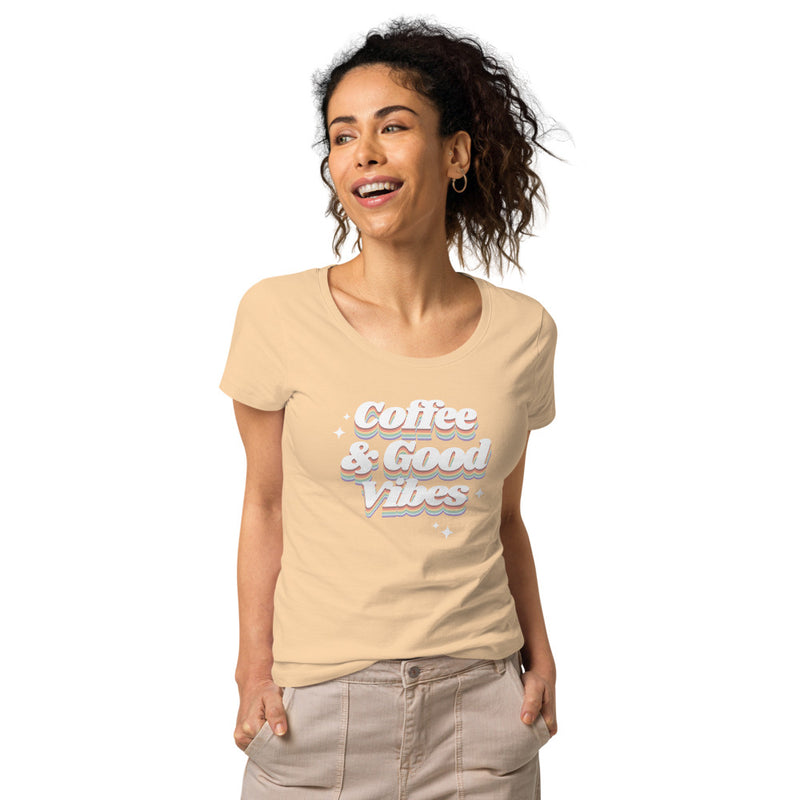 Coffee & Good Vibes Women’s basic organic t-shirt