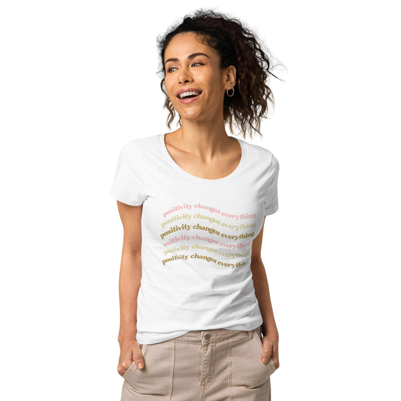 Positivity Changes Everything Women’s basic organic t-shirt (Neutral)