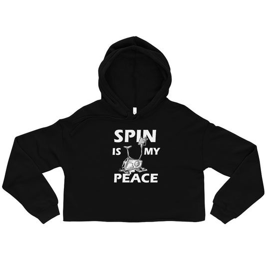 Spin Is My Peace Crop Hoodie