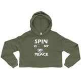 Spin Is My Peace Crop Hoodie