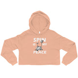 Spin Is My Peace Crop Hoodie