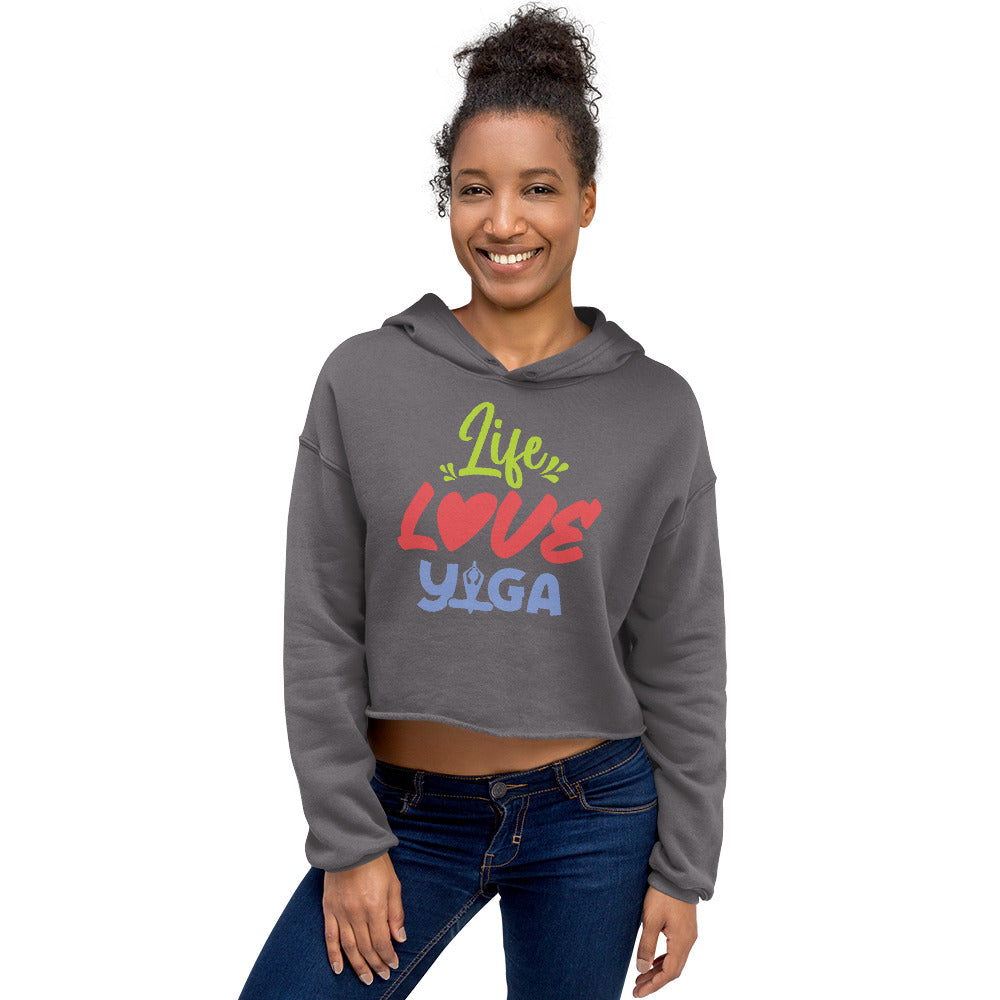 Life Love Yoga Cropped Hoodie