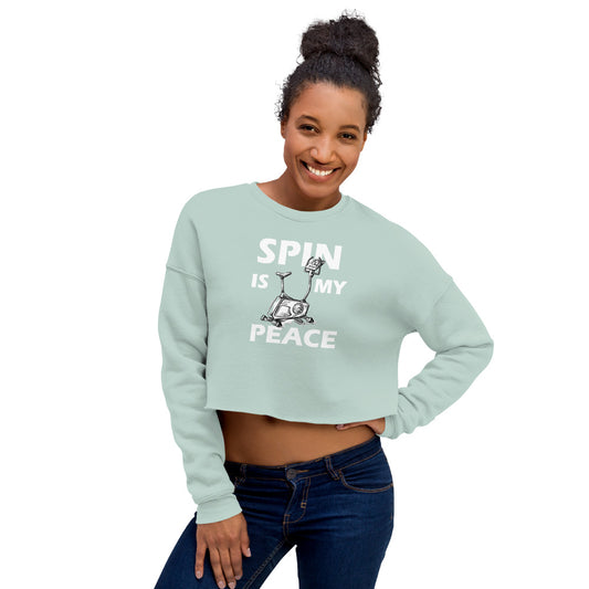 Spin Is My Peace Crop Sweatshirt