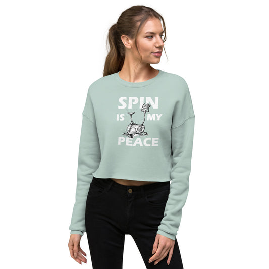 Spin Is My Peace Crop Sweatshirt