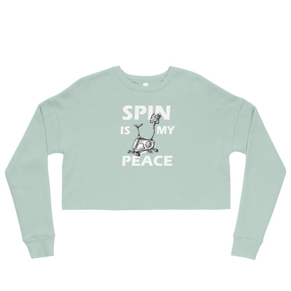 Spin Is My Peace Crop Sweatshirt