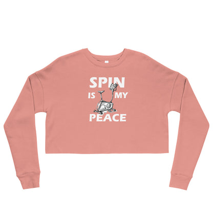Spin Is My Peace Crop Sweatshirt