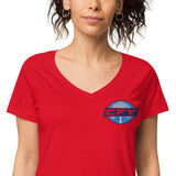 CFY women’s fitted v-neck t-shirt (Black)