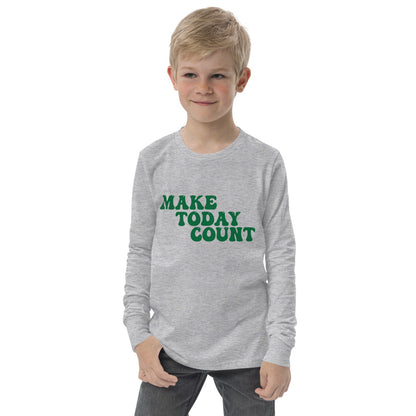 Make Today Count Youth long sleeve tee (Green)