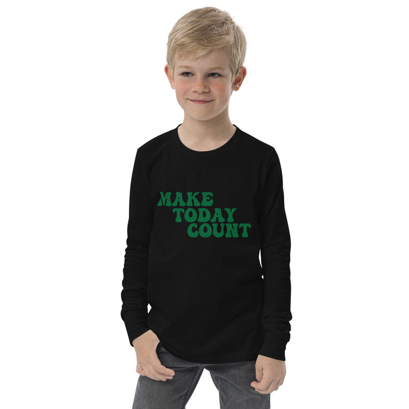 Make Today Count Youth long sleeve tee (Green)