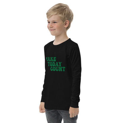Make Today Count Youth long sleeve tee (Green)