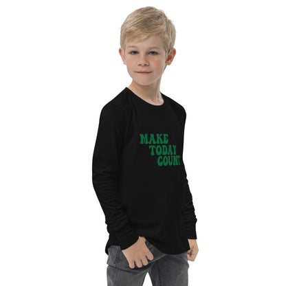 Make Today Count Youth long sleeve tee (Green)
