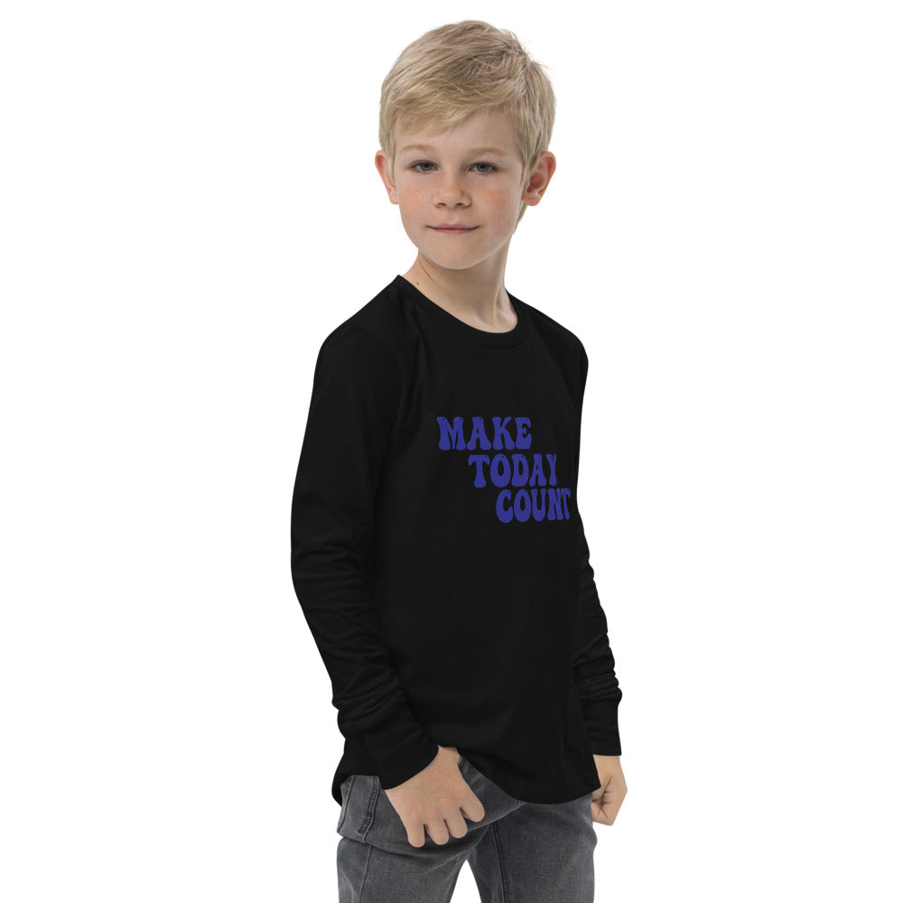 Make Today Count Youth long sleeve tee (Blue)