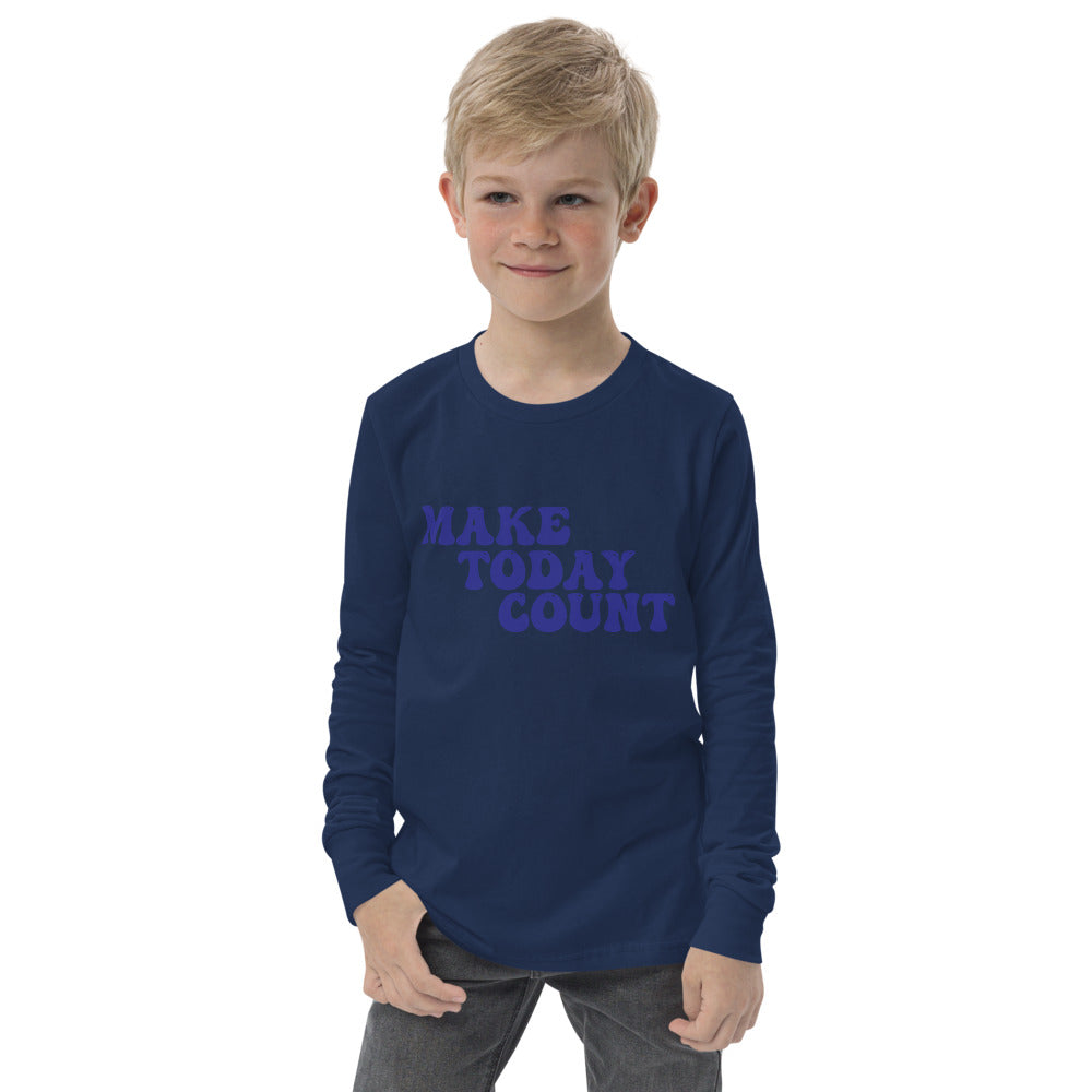 Make Today Count Youth long sleeve tee (Blue)