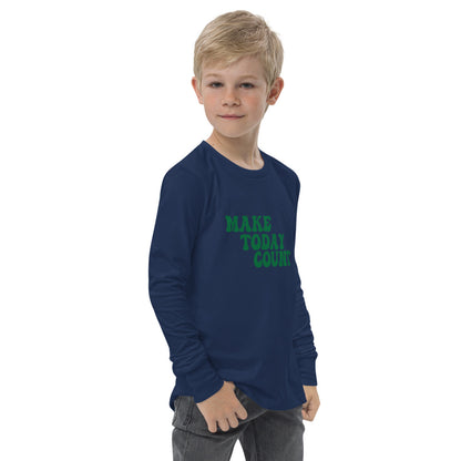 Make Today Count Youth long sleeve tee (Green)