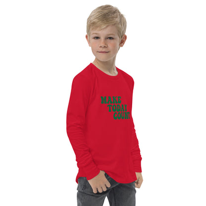 Make Today Count Youth long sleeve tee (Green)